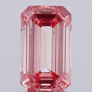 Lab-Grown 3.06ct Emerald Diamond Fancy Colour I1