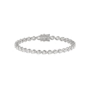 Tennis Bracelet White Gold – 3 Prong Pear Diamond 3.5 ct