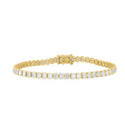 Tennis Bracelet Gold – 3 Prong Oval Diamond 7.1 ct
