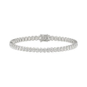 Tennis Bracelet White Gold – 3 Prong Oval Diamond 7.1 ct