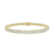 Tennis Bracelet Gold – 4 Prong Princess Diamond 7 ct