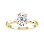 Oval Lab-grown Diamond Bridal Ring — down