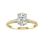 Oval Lab-grown Diamond Bridal Ring — down