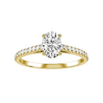 Oval Lab-grown Diamond Bridal Ring — down