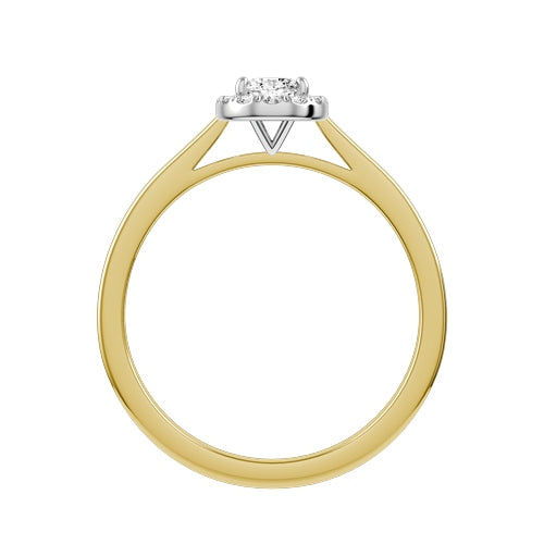 Oval Lab-grown Diamond Bridal Ring — front