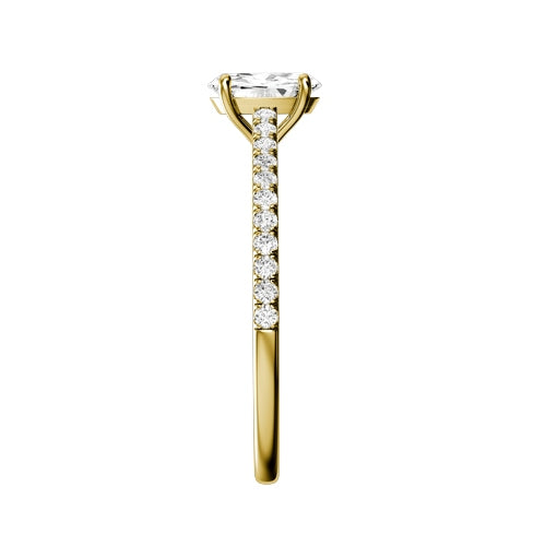 Oval Lab-grown Diamond Bridal Ring — side