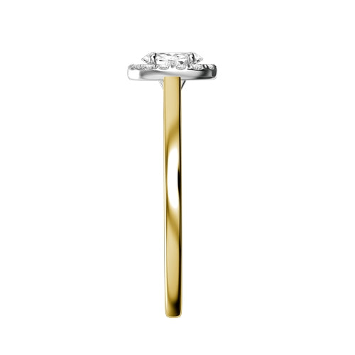 Oval Lab-grown Diamond Bridal Ring — side