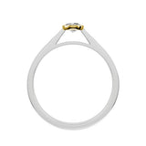 Oval Natural Diamond Bridal Ring — front