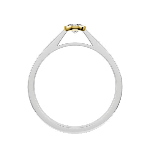 Oval Natural Diamond Bridal Ring — front