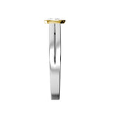 Oval Natural Diamond Bridal Ring — side