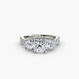 Three-Stone with Pavé Band 2