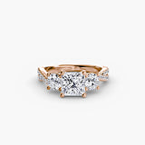 Three-Stone with Pavé Band 2