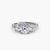 Three-Stone with Pavé Band 3