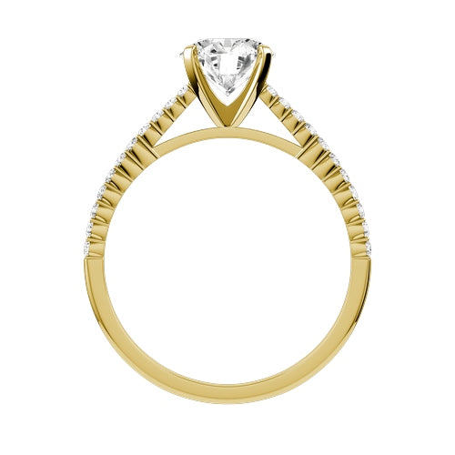 Round Lab-grown Diamond Bridal Ring — front