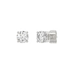 1.5 Carat Round Brilliant Lab Grown Diamond Stud Earrings White Gold angle view