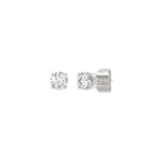 0.25 Carat Round Brilliant Lab Grown Diamond Stud Earrings White Gold angle view