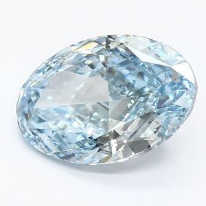 Lab-Grown 2.71ct Oval Diamond Fancy Colour SI1