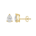 0.5 Carat  Lab Grown Diamond Stud Earrings Yellow Gold down view