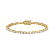 Tennis Bracelet Gold – 4 Prong Emerald Cut Diamond 4.5 ct