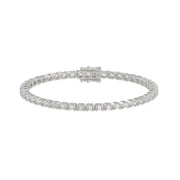 Tennis Bracelet White Gold – 4 Prong Emerald Cut Diamond 4.5 ct