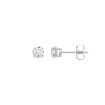 0.25 Carat Round Brilliant Lab Grown Diamond Stud Earrings White Gold flat view