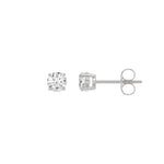 0.5 Carat Round Brilliant Lab Grown Diamond Stud Earrings White Gold flat view