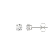 0.5 Carat Round Brilliant Lab Grown Diamond Stud Earrings White Gold flat view