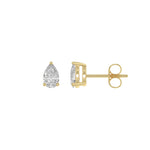 0.5 Carat  Lab Grown Diamond Stud Earrings Yellow Gold flat view