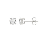 1.5 Carat Round Brilliant Lab Grown Diamond Stud Earrings White Gold flat view