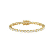 Tennis Bracelet Gold – 4 Prong Oval Diamond 5 ct